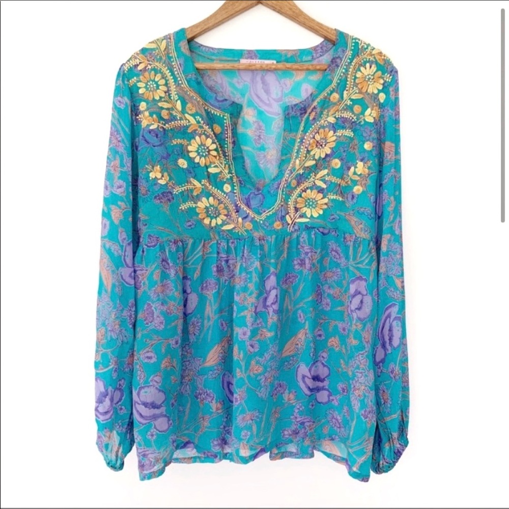 Calypso Christiane Celle Silk Boho Blouse